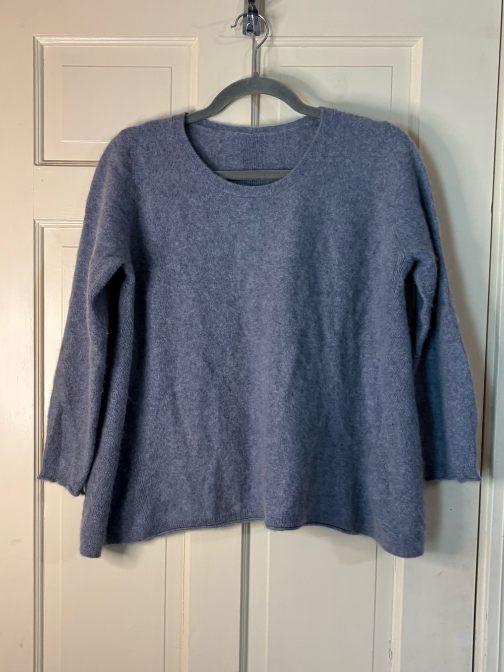 Poetry Gray Cashmere Crew Neck Long Sleeve Sweater Size US 12 Quiet Luxury Soft